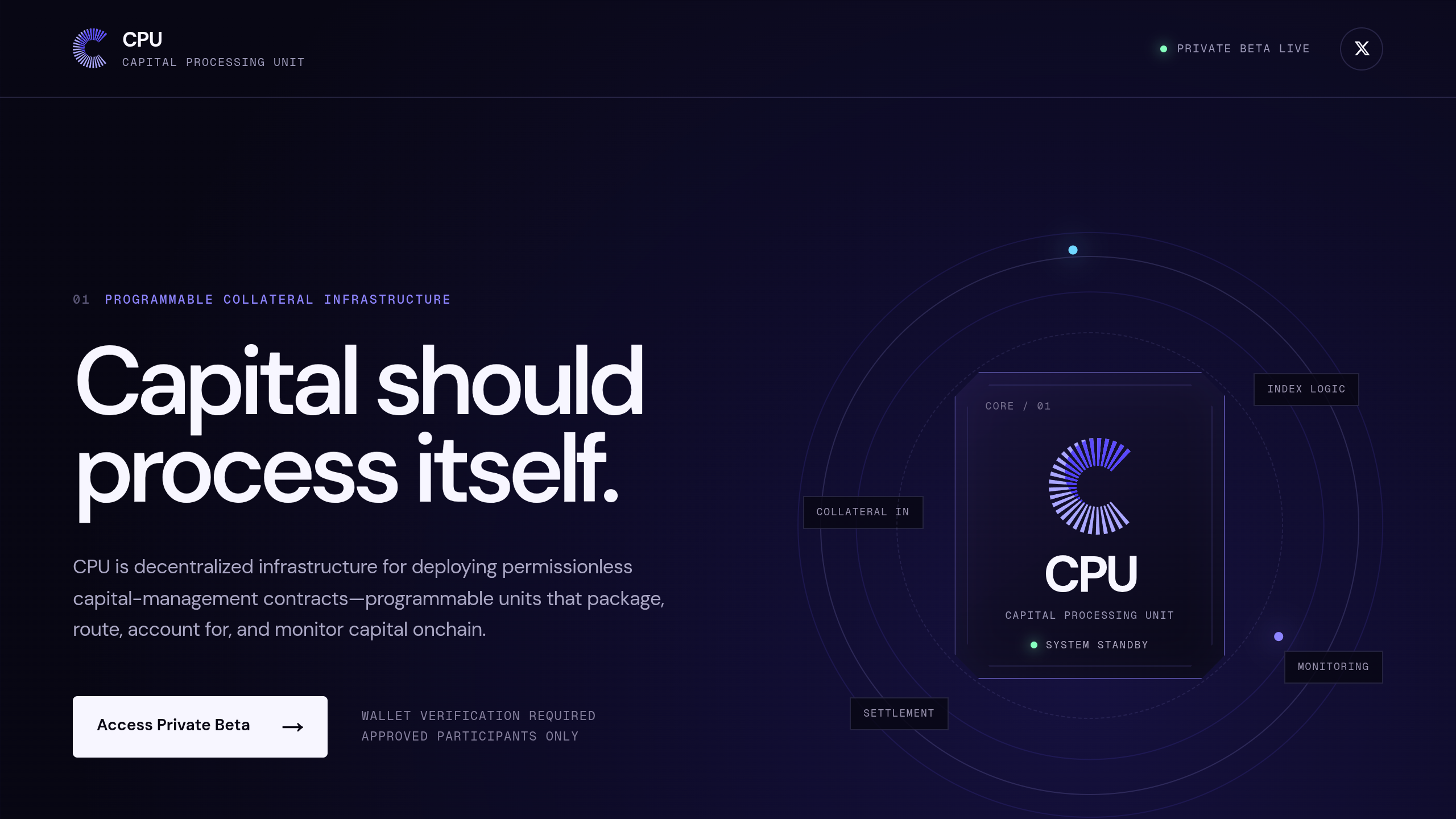CPU (Capital Processing Units) demo