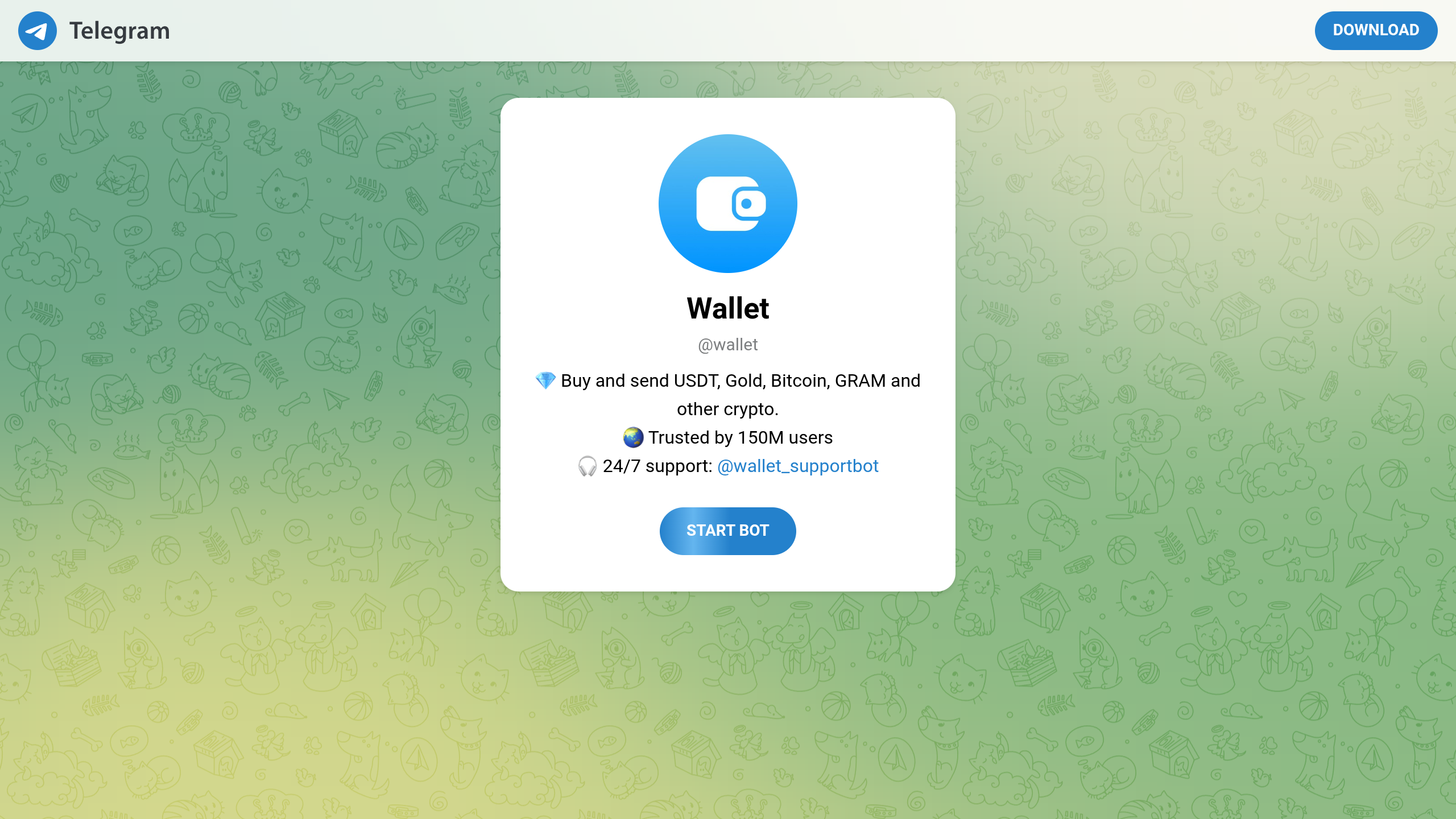 Telegram Wallet demo